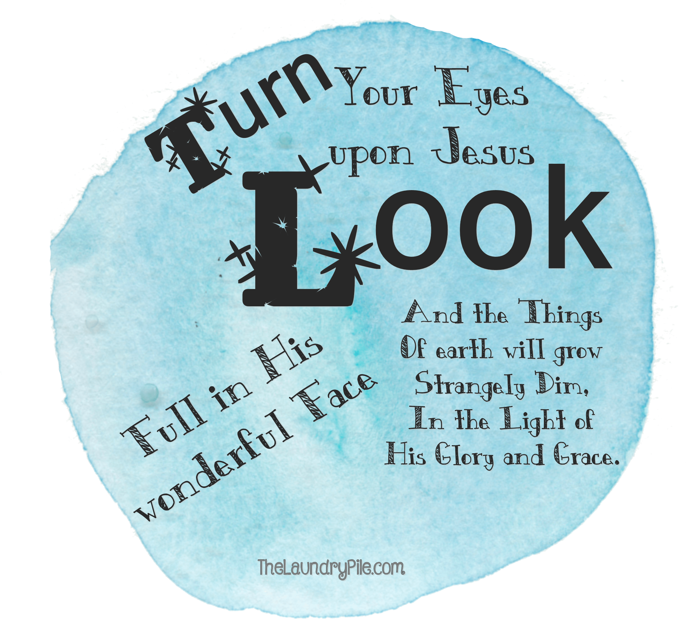 Turn Your Eyes Upon Jesus - Circle (2369x2136), Png Download