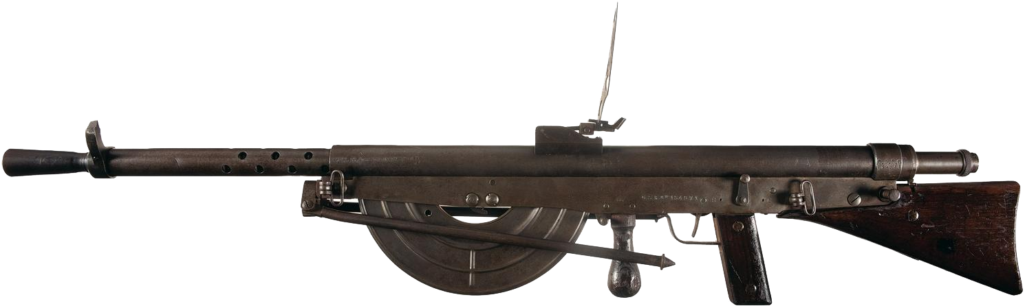 French Chauchat Machine Rifle Csrg - Ww1 French Chauchat (1500x456), Png Download