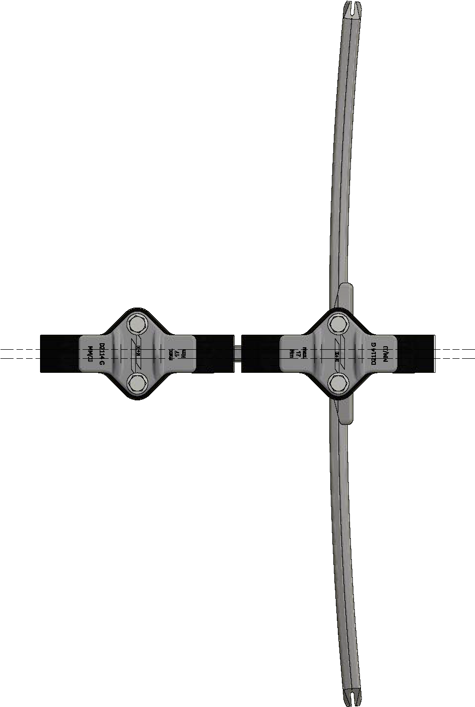 Contact Wire Suspension Etb With Line Insulator Type - Propeller (3509x2042), Png Download