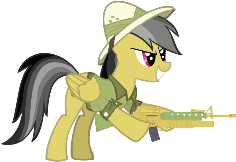 Daring Do With Her M16 - Daring Do (901x650), Png Download