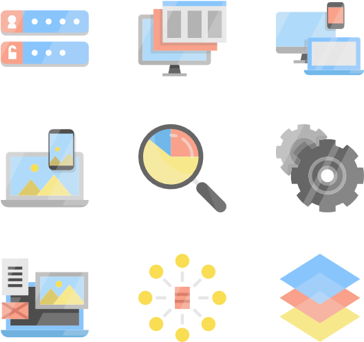 Web Design Set - Content Vector Icon Png (600x564), Png Download