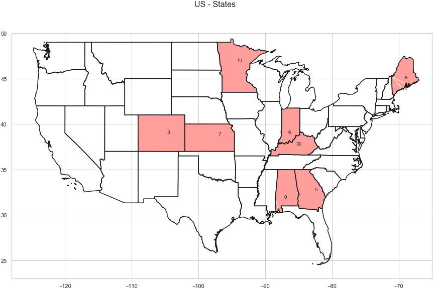 That's All Folks - Maps United States Blank (879x587), Png Download