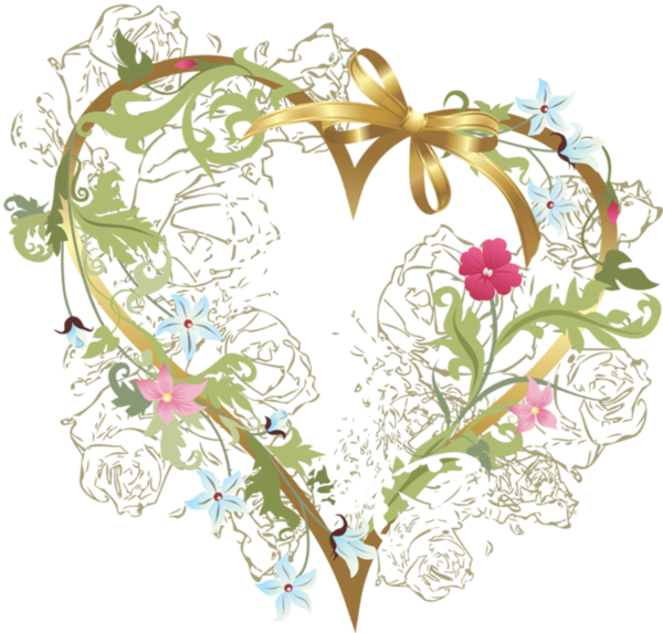 Tubes Coeurs - Цветы (600x573), Png Download