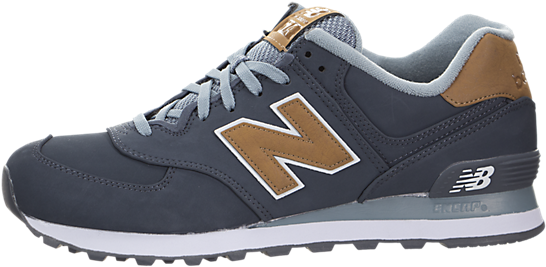 New Arrival New Balance 574 Trainers Blue / Tan - Shoe (650x650), Png Download