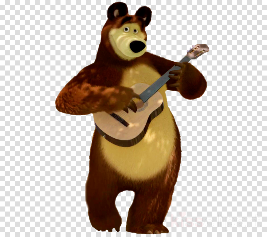 Topo De Bolo Masha E O Urso Clipart Masha Bear Paper - Urso Masha E O Urso Png (900x800), Png Download