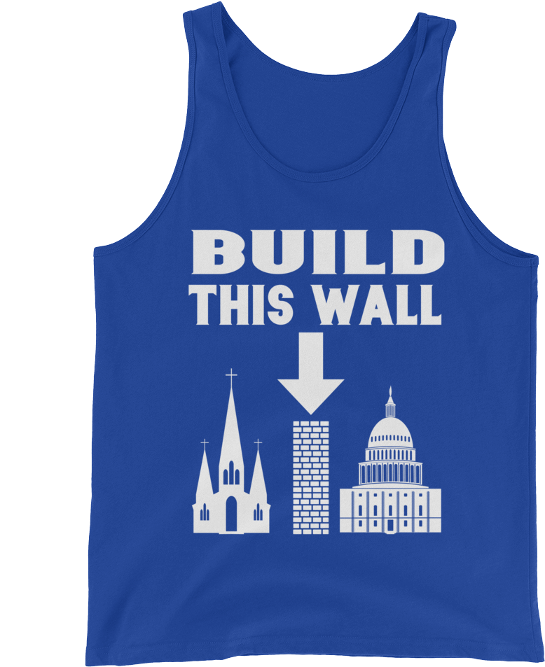 Build This Wall Tank Top - T-shirt (1000x1000), Png Download
