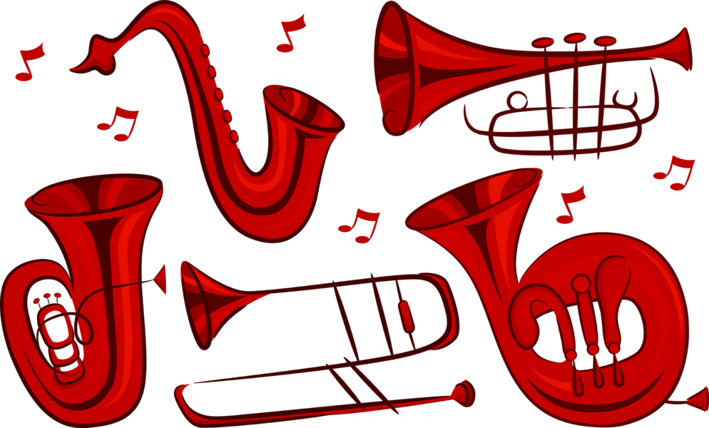 Band Instruments - Instrumentos De Viento Animado Con Su Nombre (994x600), Png Download