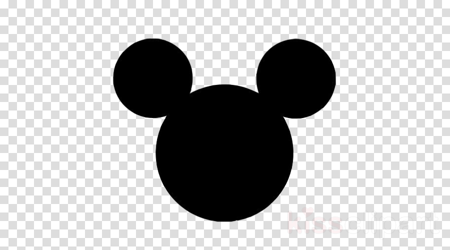 Mickey Mouse Face Black Clipart Mickey Mouse Minnie - Mickey Mouse Silhouette (900x500), Png Download
