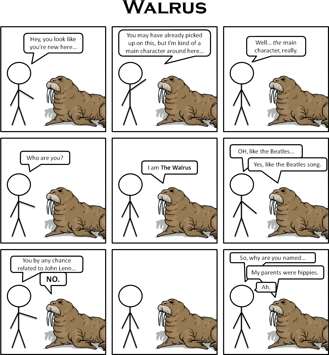 Walrus - Walrus Comics (1277x1399), Png Download