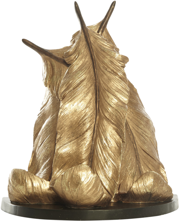 Devondale Gold Feather Wall Sconce - Bronze Sculpture (600x600), Png Download