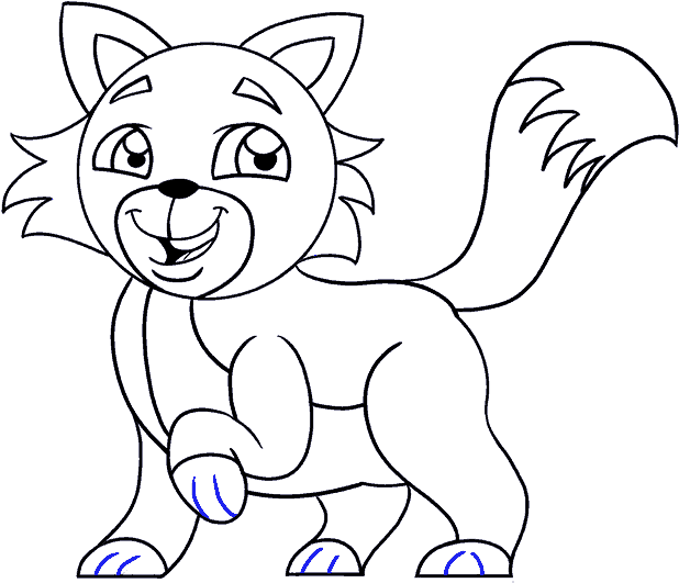 How To Draw Cartoon Cat - Cat (678x600), Png Download