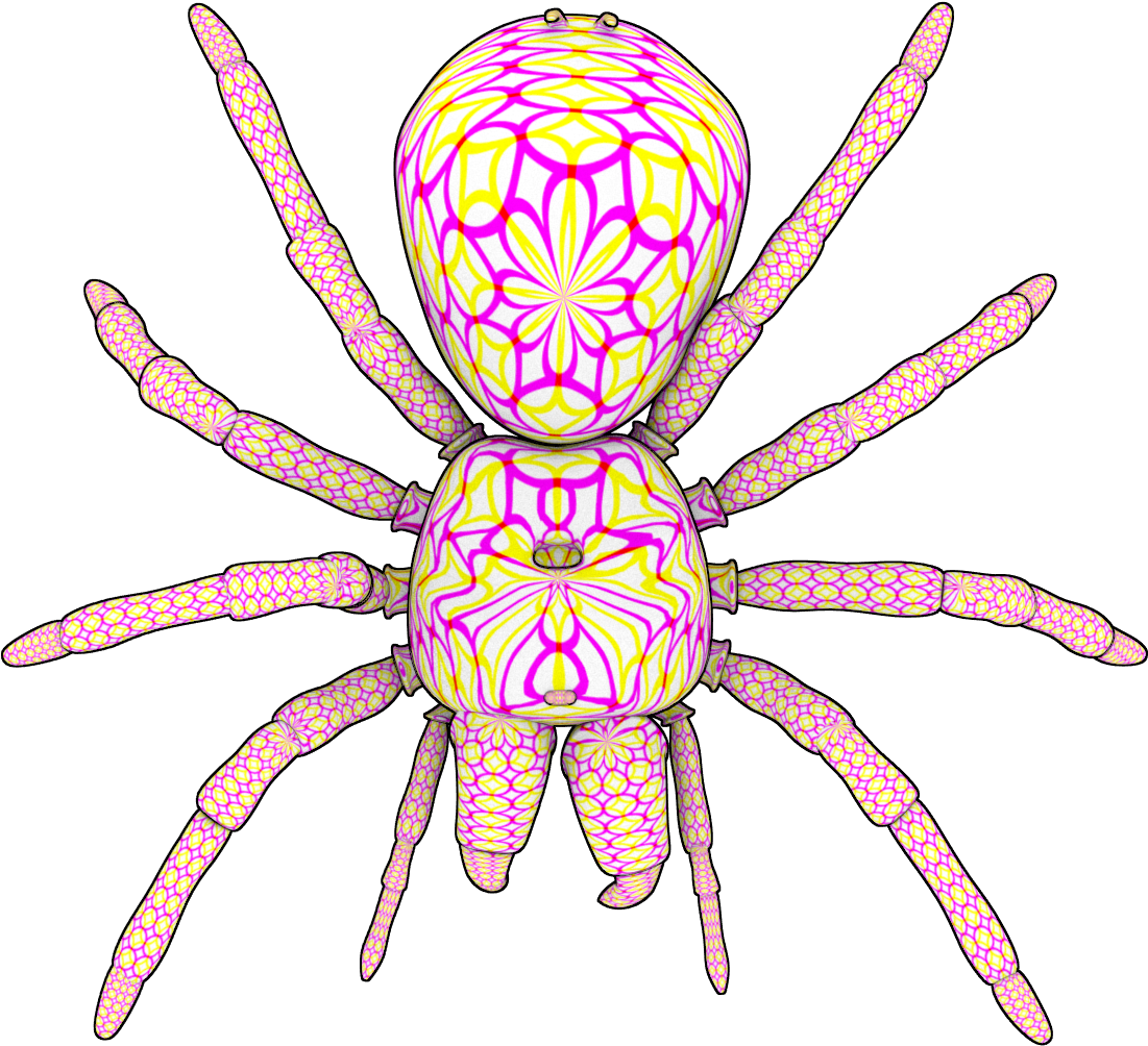 Psychedelic Tarantula - Insect (1920x1080), Png Download