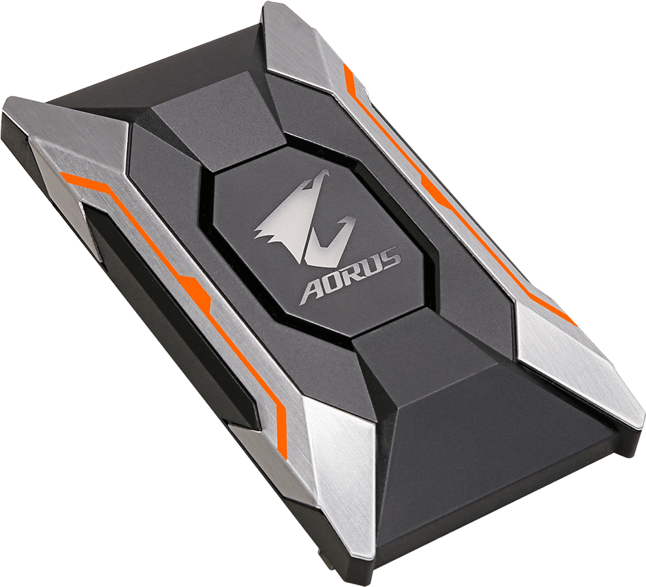 Prev - Gigabyte Aorus Sli Hb Bridge Rgb (2 Slot Spacing) (1000x1000), Png Download