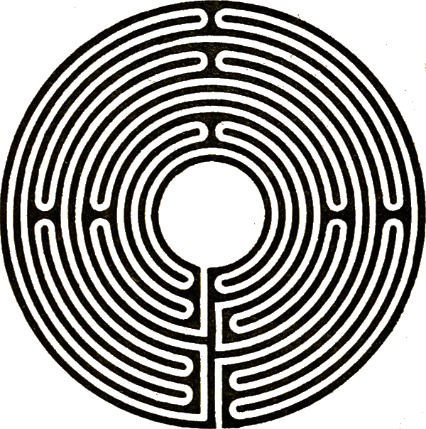 “would You Tell Me, Please, Which Way I Ought To Go - Chartres Labyrinth (600x604), Png Download