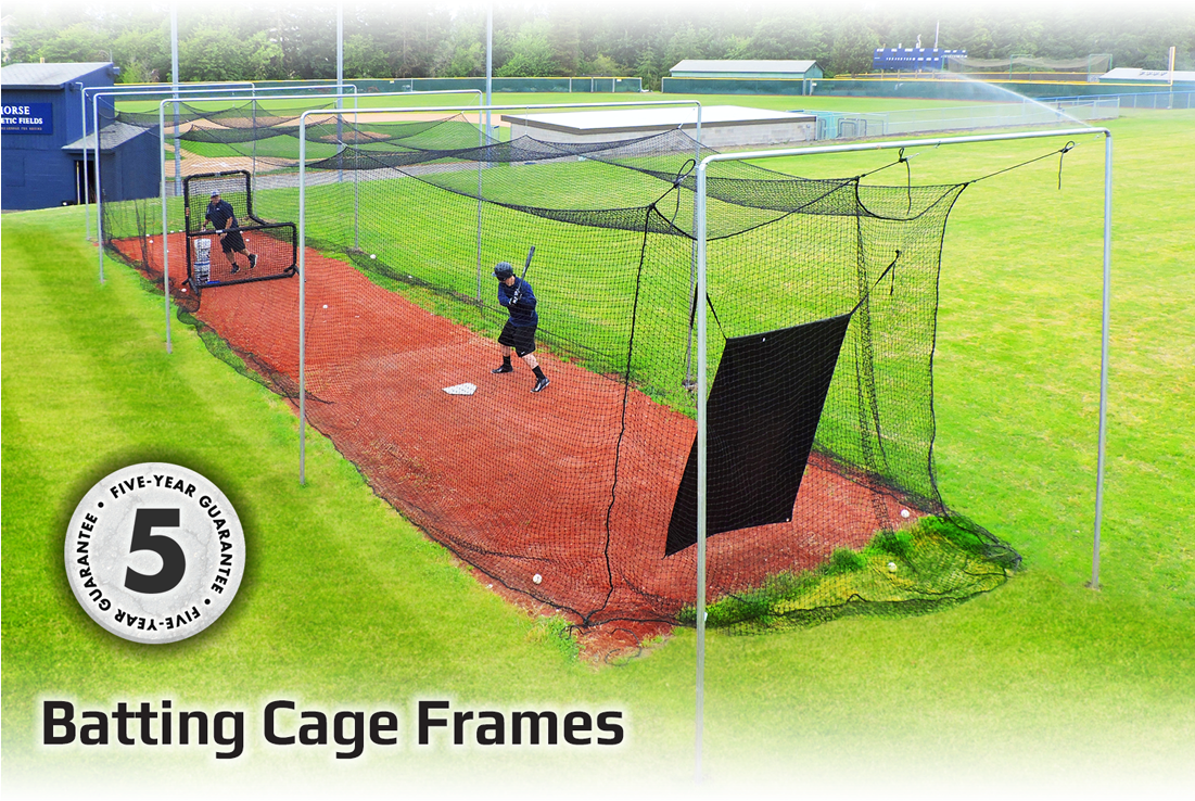 Svg Library Stock Baseball Clip Batting Cage - Batting Cage Setup (1100x746), Png Download