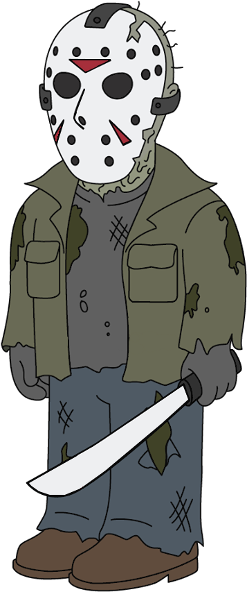 Jason Voorhees Family Guy - Jason Family Guy Png (369x886), Png Download