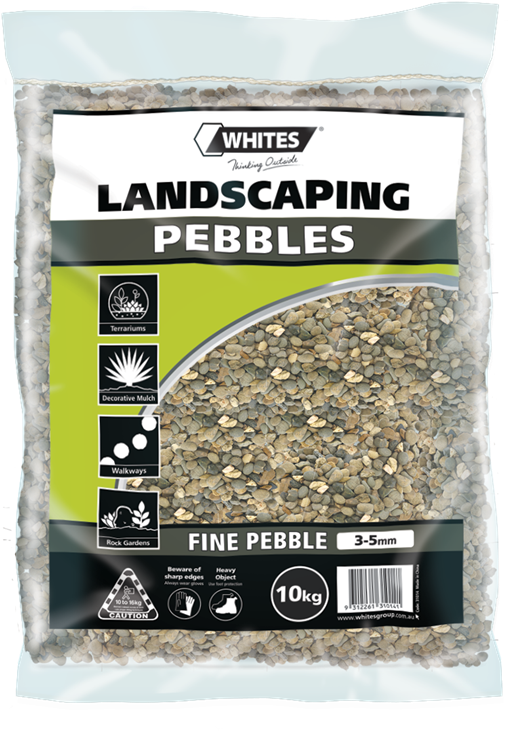 Whites Landscaping Stone 10kg 3-5mm Fine Pebble - Rock (800x800), Png Download