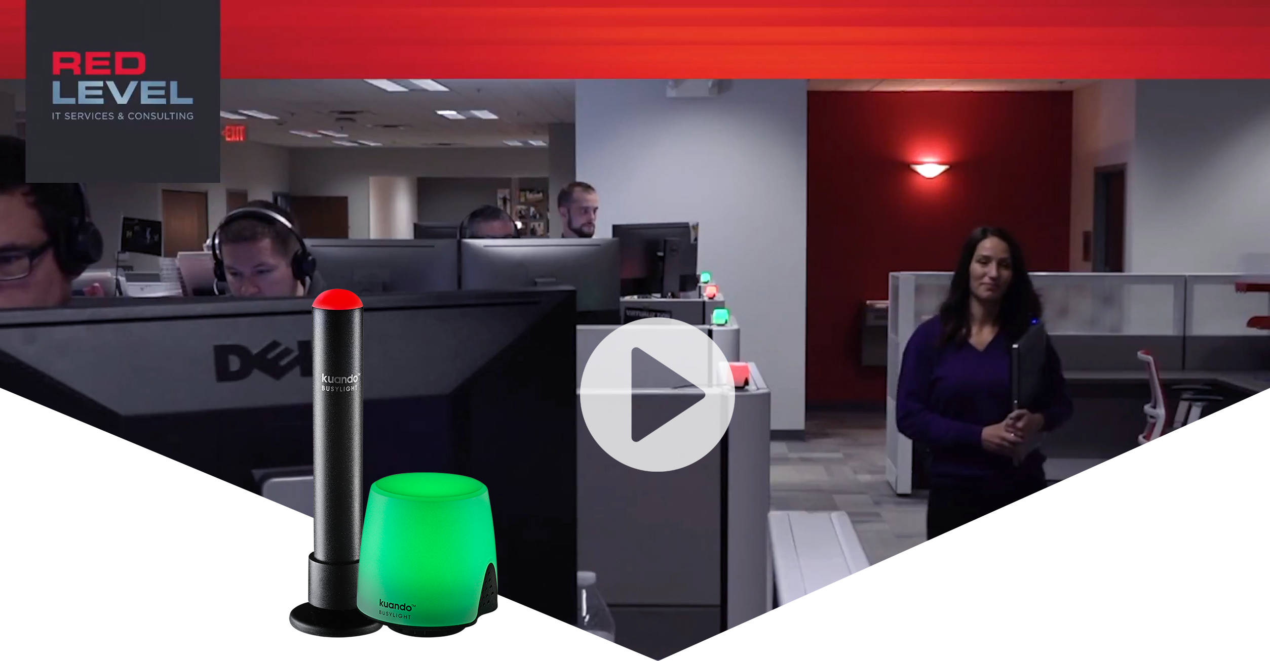 Plenom Kuando Busylight Red Level Button Play - Office (2507x1306), Png Download