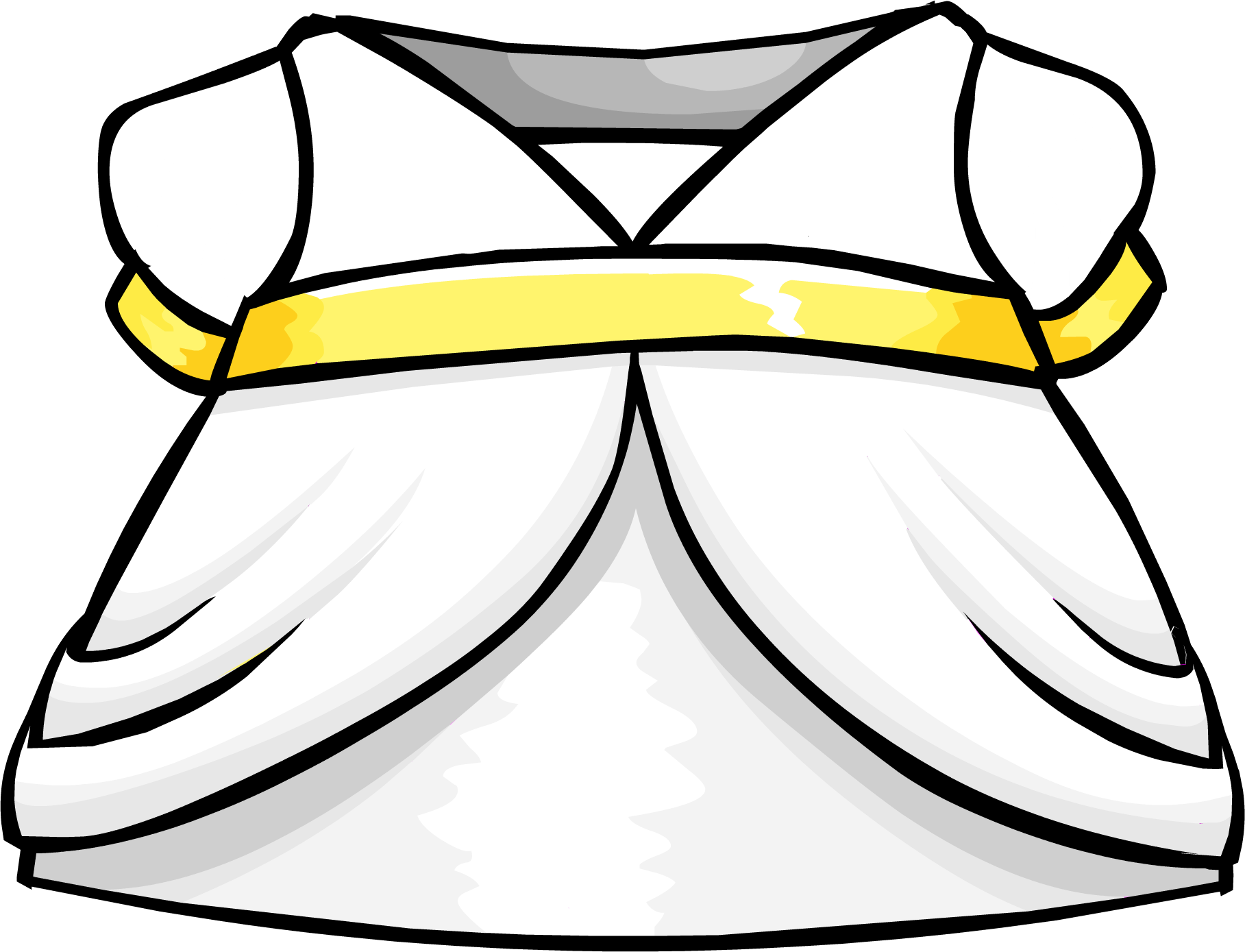 Snow Fairy Dress Clothing Icon Id 4123 2 - White Outfit Club Penguin (1817x1389), Png Download
