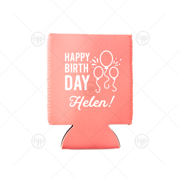 Personalized Coral Flat Can Cooler With Matte White - International Co-operative Alliance (600x600), Png Download