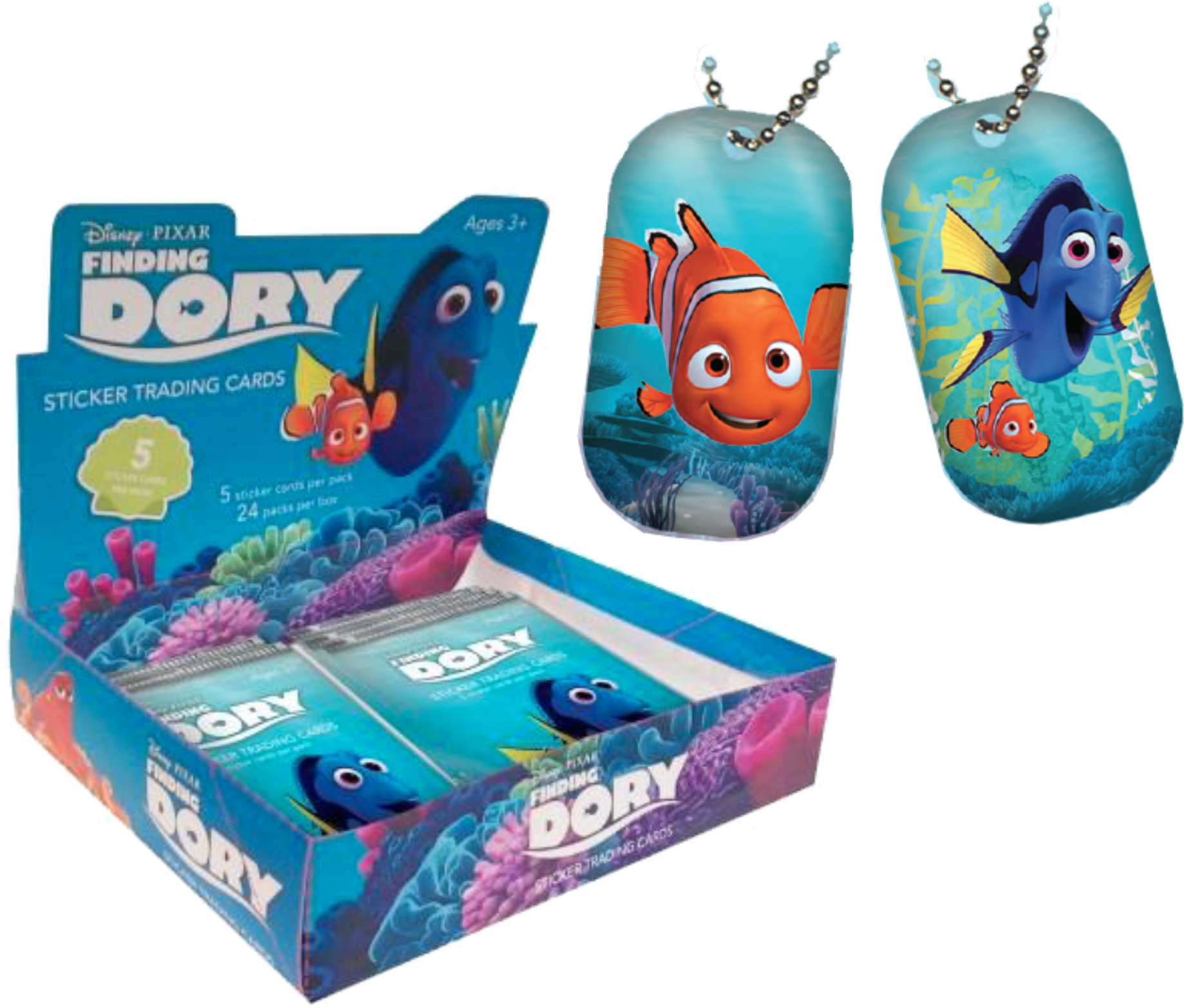 Upper Deck Finding Dory Collectible Dog Tags - Finding Dory Sticker Album (1839x1566), Png Download