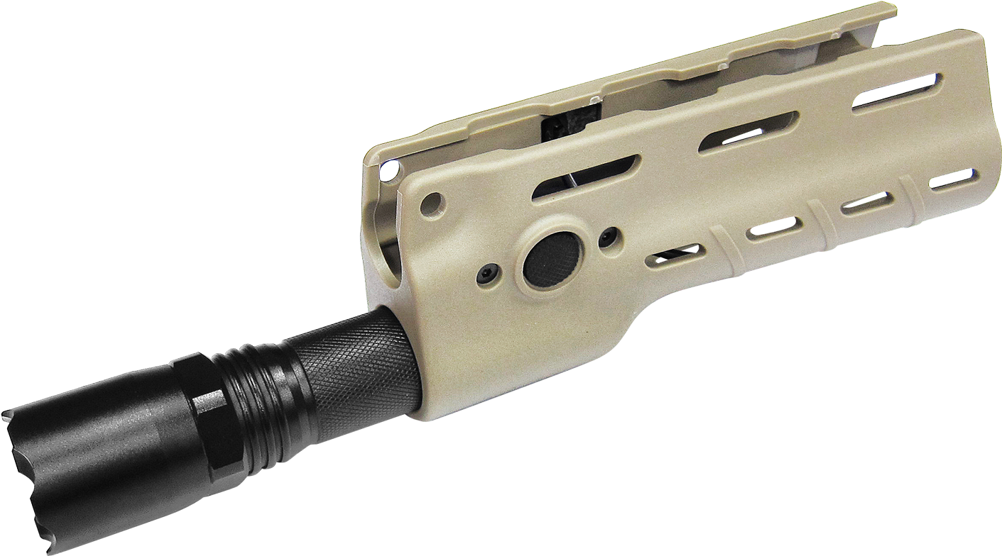 【mp-148】ces Tactical Flash Light Handguard With Flash - Flashlight (1920x1080), Png Download