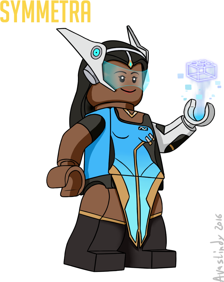 Lego Symmetra By Avastindy-danp4sf - Overwatch Lego Minifigure Art (800x1000), Png Download