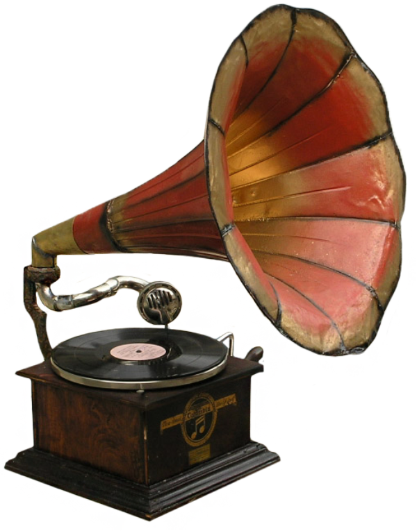 Gramophone Talking Machines, Phonograph - Gramophone (600x765), Png Download