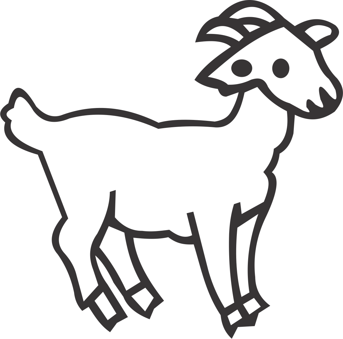 Goat (1121x1108), Png Download