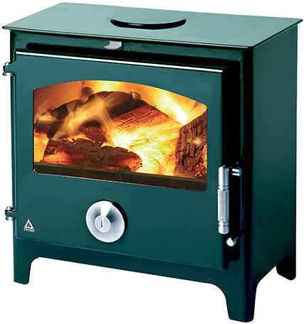 Trianco Newton Solid Fuel Stove Green 8kw - Trianco Newton Black 8kw Multifuel Stove Unit (555x555), Png Download