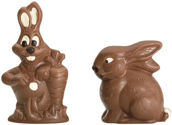 Painted Milk Chocolate Rabbit Assortment 150g - Milk (630x630), Png Download