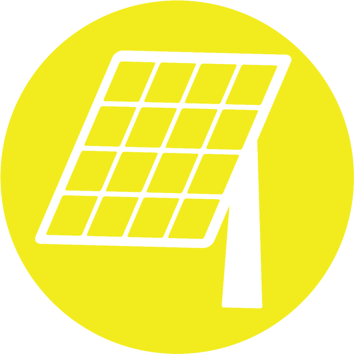 Solar Panel Icon On Yellow Background - Solar Energy (1200x1200), Png Download