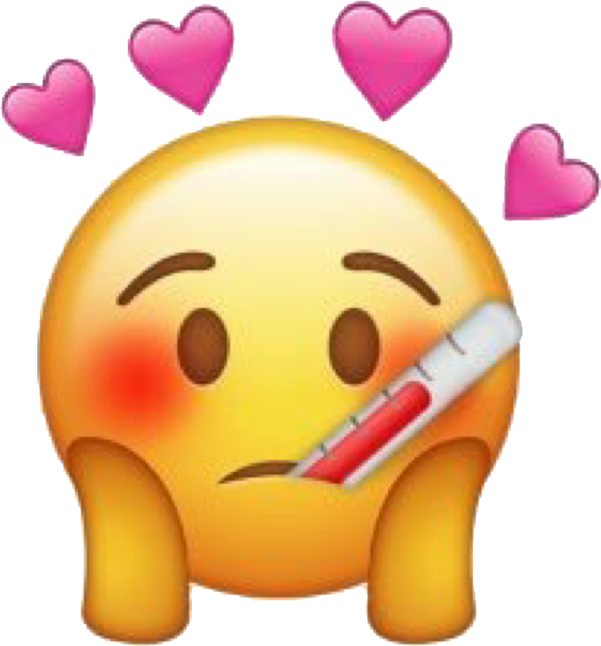Lovesick Emoji Hearts Love Cute Aesthetic Sticker Freet - Lovesick Emoji (1024x1024), Png Download