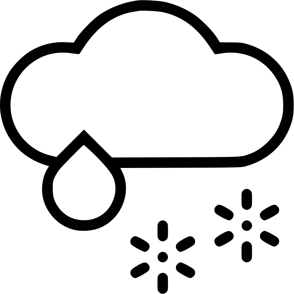 Cloud Wintry Svg Png - Rain Snow Mix Clipart (981x982), Png Download