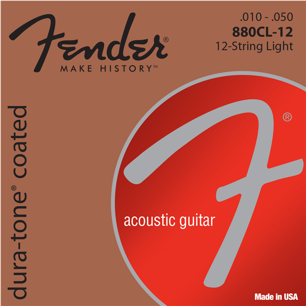 Fender Dura Tone 880cl 12 80/20 Coated 12 String - Fender 80/20 Coated Acoustic Guitar Strings (800x600), Png Download