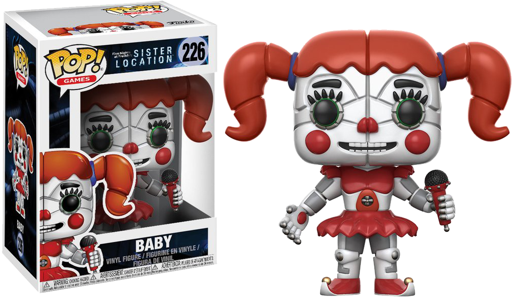 Pop Figure Five Nights At Freddy's Sister Location - Five Nights At Freddy's Funko (1024x627), Png Download