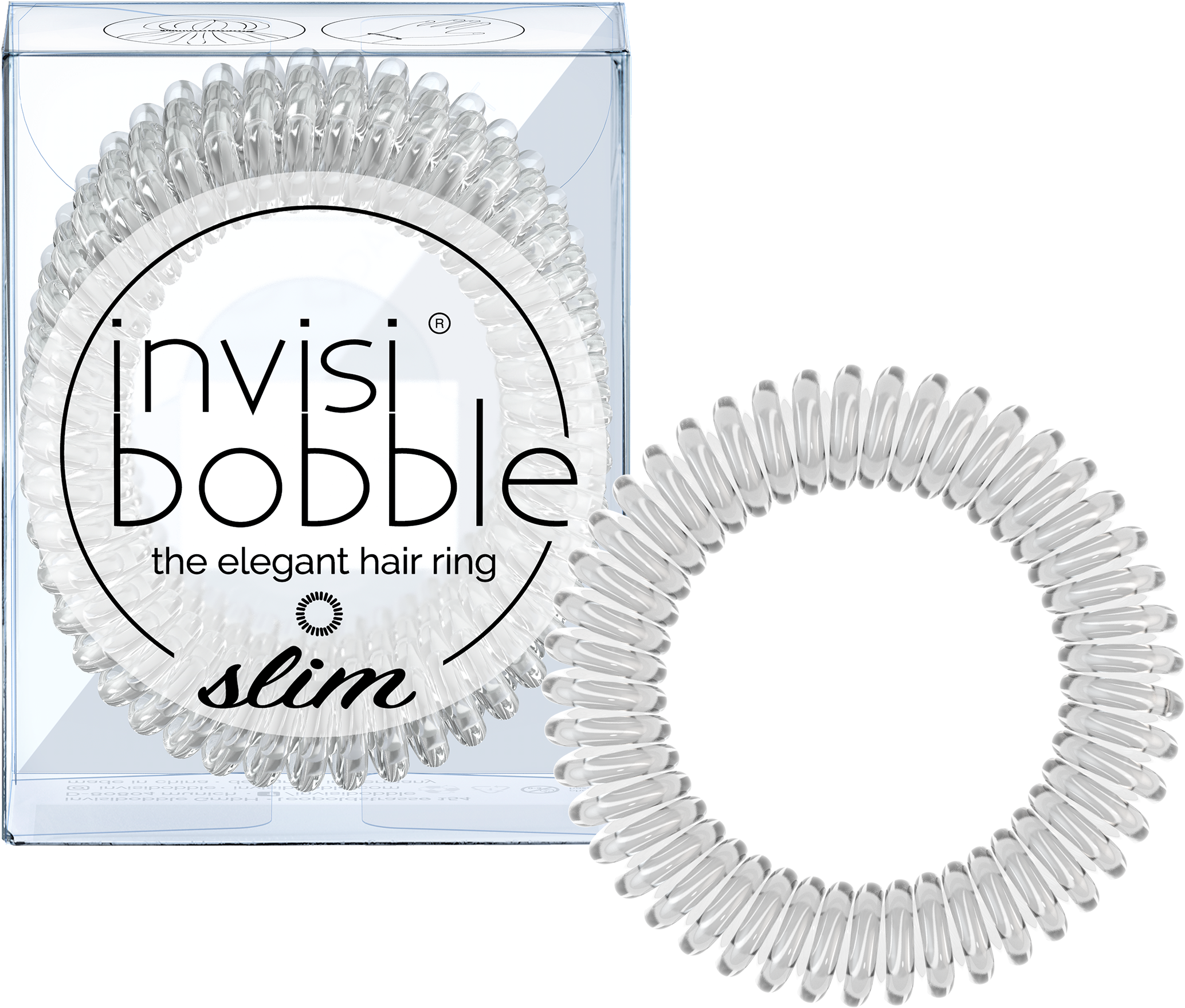 The Elegant Hair Ring - Invisibobble Slim Hair Tie - Crystal Clear (2300x2300), Png Download