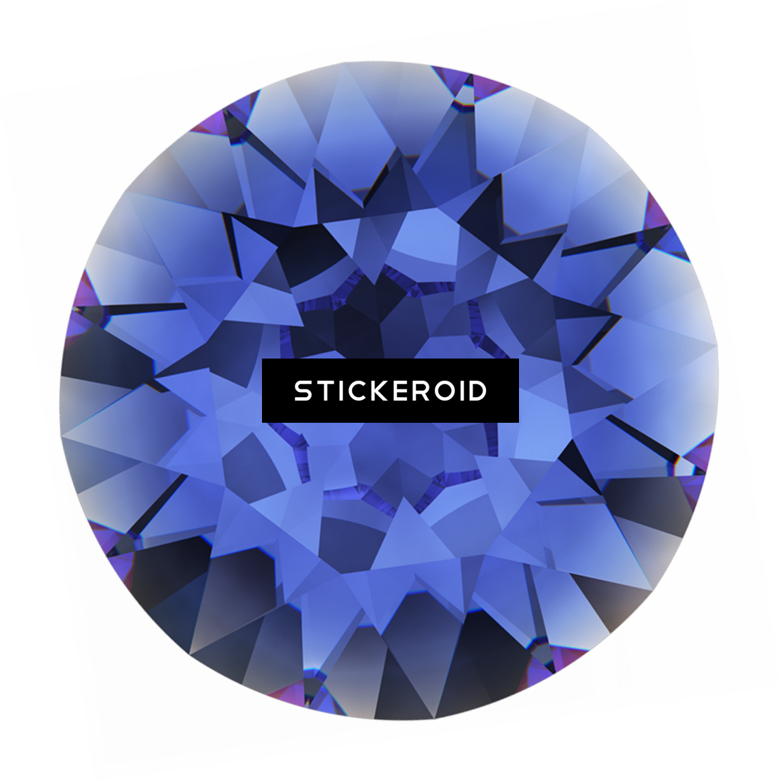 Sapphire Gem - Black Diamond Swarovski Stone (1094x1095), Png Download