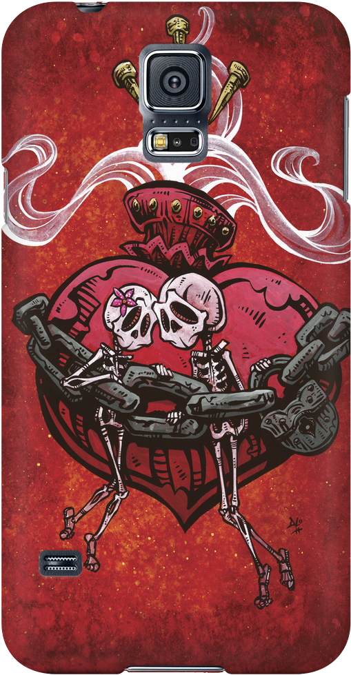 Day Of The Dead Artist David Lozeau, Chained To You - Custom Phone Cases Iphone 5c - Diy Sugar Skull Cell (1024x1024), Png Download