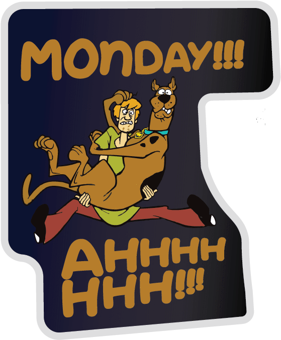 Scary Mondays Scooby Shaggy Sticker - Scooby Doo Spooktastic Joke Book (750x750), Png Download