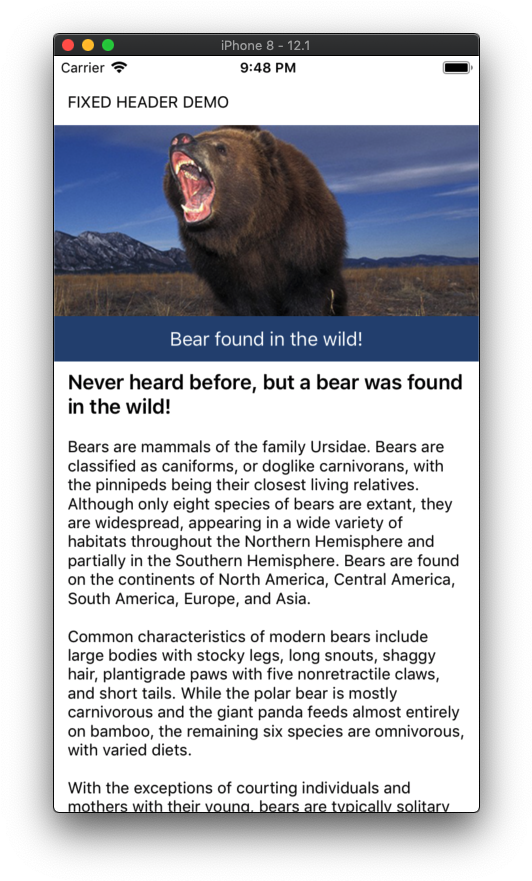 You Will Notice The Title “bear Found In The Wild” - Xamarin (537x890), Png Download