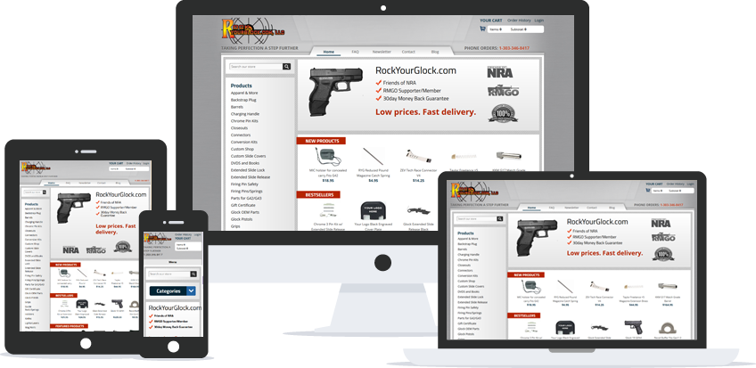 Rock Your Glock - E-commerce (848x413), Png Download