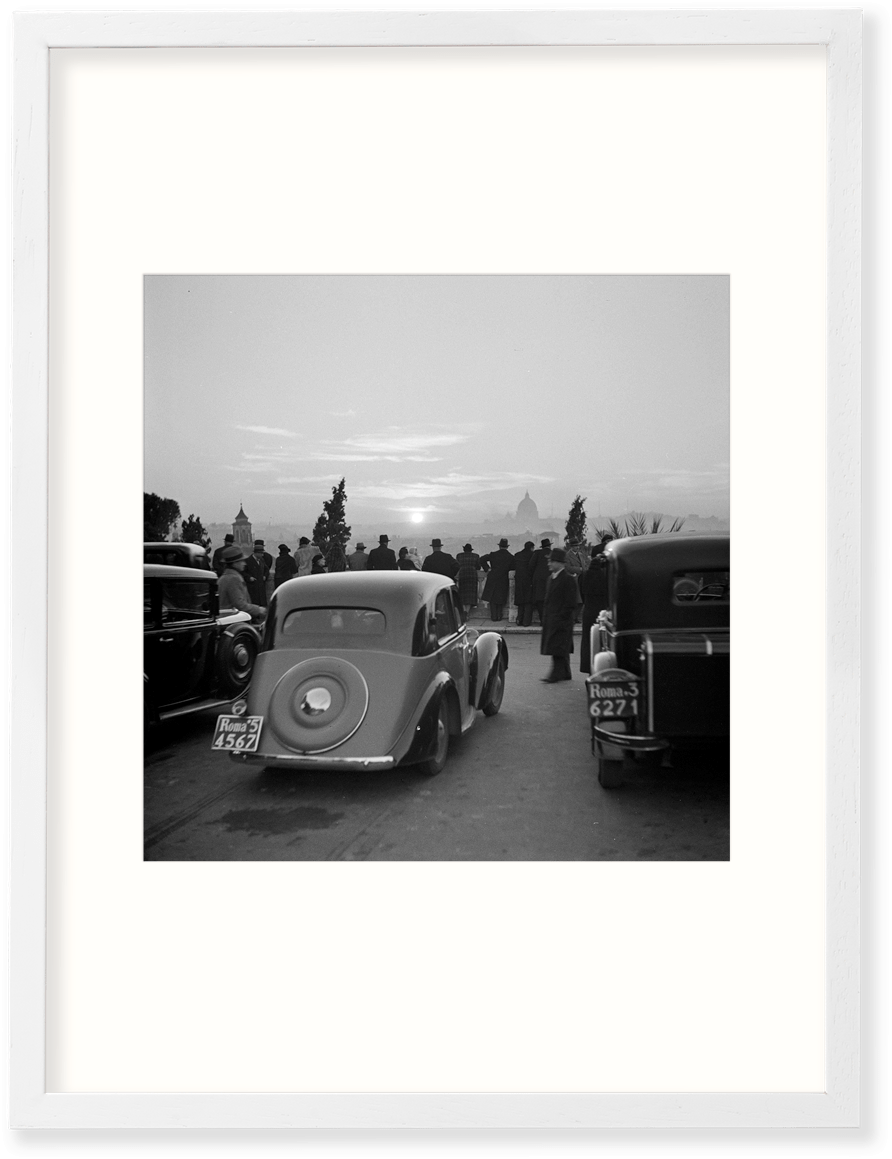 Roman Sunset - Vintage Car (933x1200), Png Download