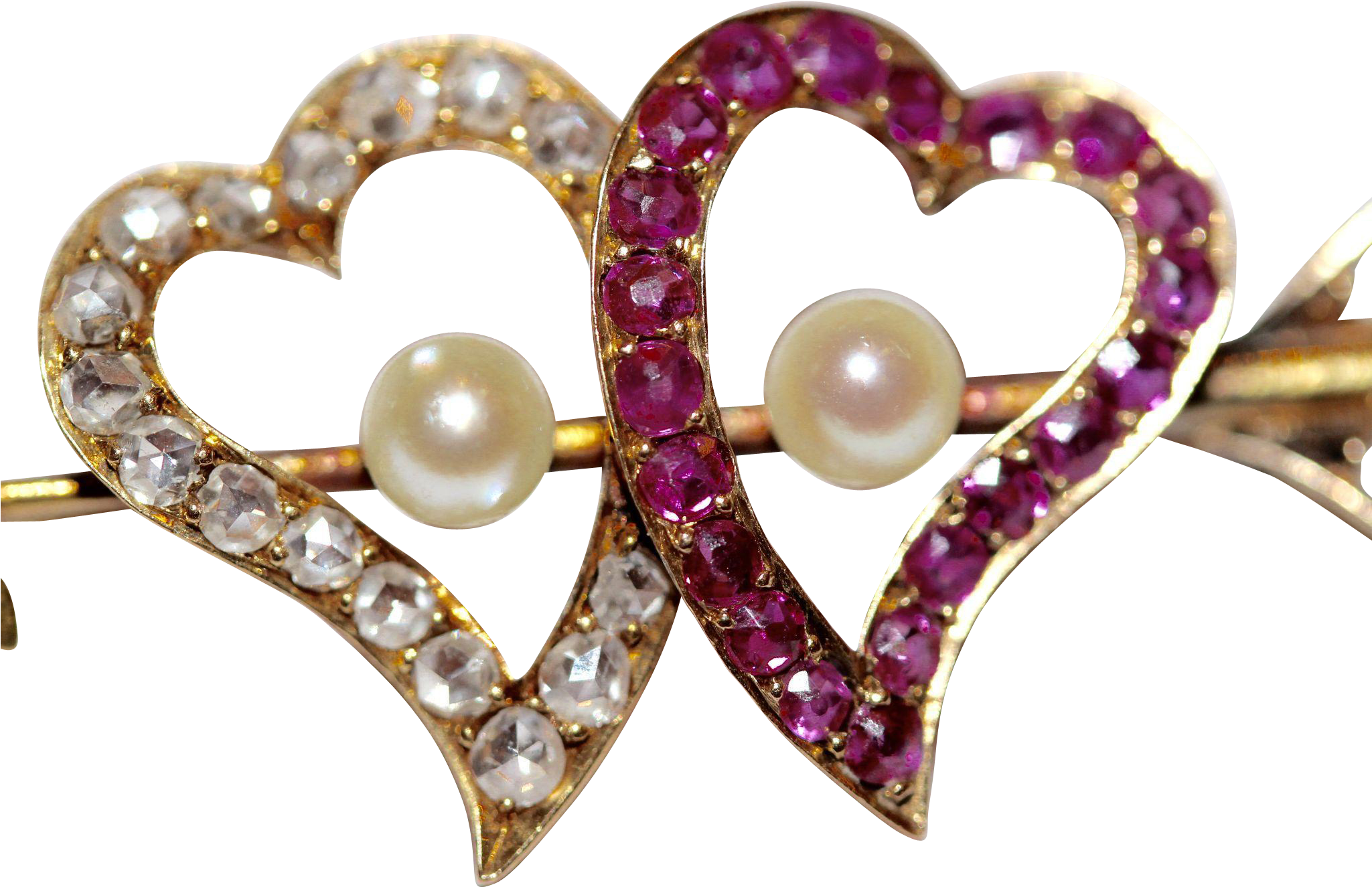 Antique Victorian Natural Ruby Diamond Natural Pearl - Jewellery (2048x2048), Png Download
