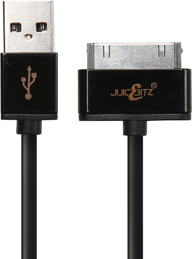 4m Premium Black Apple 30 Pin Usb - Electronics (1000x1000), Png Download