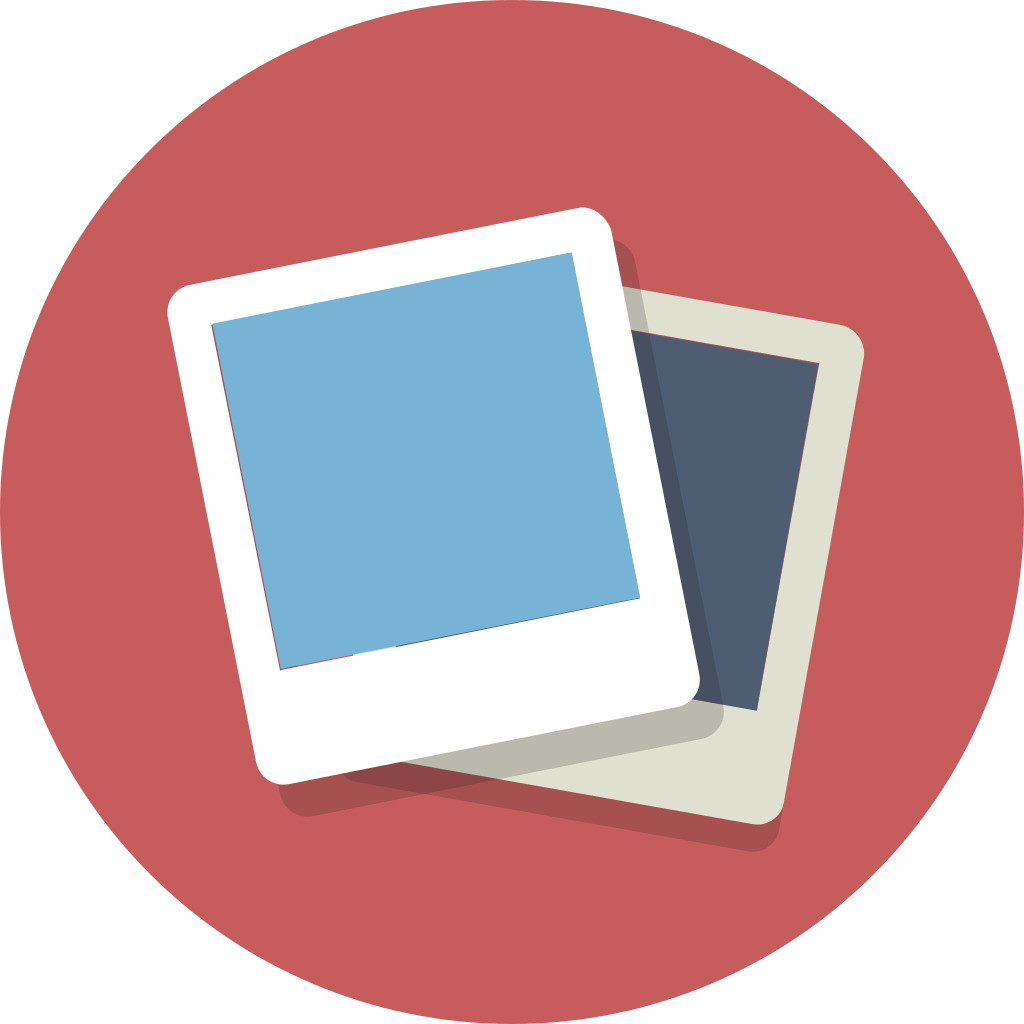 Circle Icons Polaroids - Flat Icon Polaroid (1024x1024), Png Download