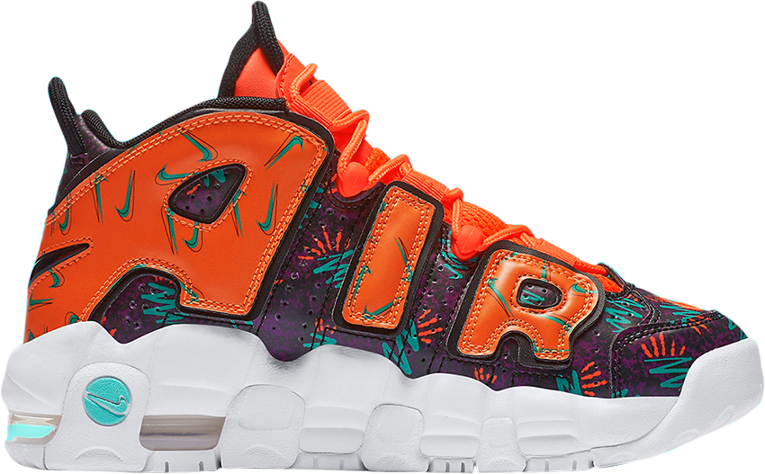 Air More Uptempo Gs 'what The 90s' - Nike Uptempo What The 90 (850x527), Png Download