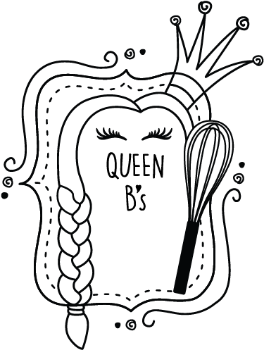Queen B's Logo - Line Art (612x612), Png Download