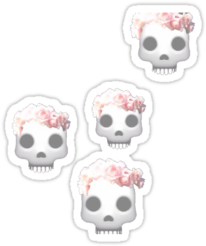 Skull Water Skull Emoji Deerhoney Â€º Portfolio Â€º - Skull (375x360), Png Download