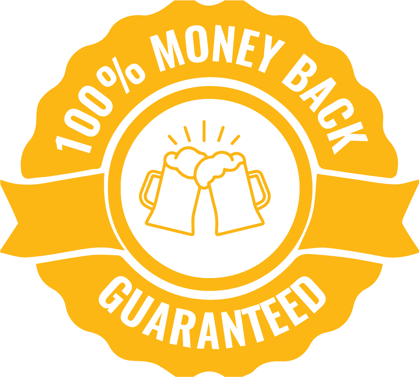 Beers Are Backed By Our 100% Money Back Satisfaction - Emblem (1400x1273), Png Download